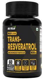 NutriJa Trans Resveratrol 500MG Capsules - 99.5% Pure Micronized and Highly Bioavailable Supplement | Slow down Aging, Proven Powerful Anti-Oxidant | Improves Metabolism & Heart health - (60 Capsules)