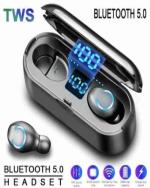 YAMAY Headphone BBD TWS F9 IN-EAR HEADPHONES Bluetooth Headset (Black, In the Ear)
