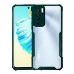 LIRAMARK Transparent Clear Shock Proof Back Cover Case Designed for Tecno Camon 17 Pro (Green)