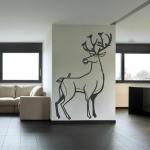 Decor Villa Wall Sticker ( Dear with birds ,Surface Covering Area 23 x 36 Inch)