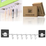 Evens More Wall Adhesive Steel Hook Hanger for Kitchen Bathroom Utility Hook no Drill Hook Towel Hook Mug Hooks