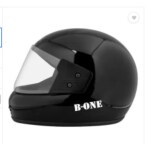 TIGER ONE FULL FACE HELMET with Strap for Men & Women Bike Riding Motorbike Helmet 970g Size-M (6,JALI,BLACK5)