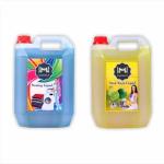 MIZZIWASH blue Washing machine liquid detergent+yellow dishwash gel Liquid Detergent (2 x 4500 g)