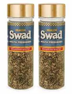 Panjon Swad Premium Mukhwas Roasted Saunf Mukhwas Digestive Mouth Fresheners | after-meal snacks 2 Bottles,120gm