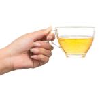 Cracker Transparent Glass Big Tea Cup Mug With Handle For Hot And Cold Drinks 210ml (Pack Of 2)