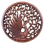 EPICS CRAFT - Wooden Peacock Wall Hanging Handicraft