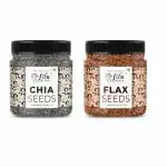 LILA DRY FRUITS Chia & Flax Seeds Combo 1000gms each Jar Pack (2000g total)