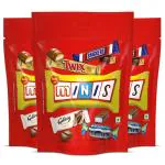 Snickers Best of Minis Assorted Chocolate Pack, Pack of 3, 128 g