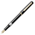 Scrikss 23K Gold Plated Medium Nib Fountain Ink Pen Piston Filling Glossy Black Acrylic Resin Body 419 Series Inkpen With Screw Cap