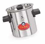 GOKUL STAINLESS STEEL MILK BOILER ( 2000 ML)- WITH S.S. LID WITH KNOB, AND WITH VESSEL AND BACKLITE HANDLE KIT