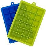 TruVeli Silicone Flexible Square Ice Cube Mould 24 Perfect Cube Maker Random Colour Multicolor Silicone Ice Cube Tray (Pack Of1)