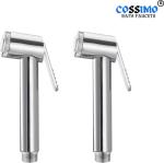 Livefast Silver Plastic Cfh-02 Health Faucet - Single Handle Installation Type (Pack Of 2)