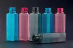 SELECTOR Multicolor Plastic Square Fridge Water Bottles With Cap (1000 ml)Pack of 6