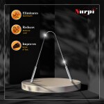 NURPI Tongue Scraper Medical Grade 100% Stainless Steel Tongue cleaner for Oral Care & Bad Breath, Easy to Use for Adults for pcs 3