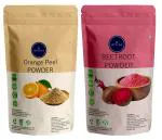 VEDICINE Pure And Natural Orange Peel and Beetroot Powder for Face And Skin Care (100gmx2)