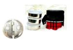 Aluminium Gujiya Mould with 3 Pcs Round Lunch Box and Multicolour, Pack of 2