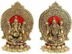Navyaksh- Metal Lakshmi Ganesh for Home Decor and Gift Purpose Decorative Showpiece Pooja Decor , Laxmi - Ganesh Murti Statue Pooja Home Decor Showpiece Decorative Showpiece - 18 cm (Metal, Gold) -18 cm (Metal, Gold)