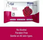 MADNIKA Alcoholic Free and Aqua Glycerin (Rose Fragrance) Body Wipes 25