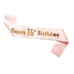 Party Propz Rose Gold Paper Birthday Sash, Foil Print 16 Birthday Decoration