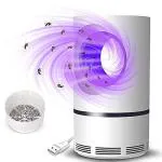 JOBBER Killer Machine Bug Zapper ,Rechargeable Mosquito Zapper, Mosquito Killer Lamp ,Bug Zapper Indoor & Outdoor with USB Power Supply, Powerful for Home USB Powered Small Kitchen Trash Bags (White)