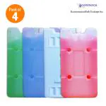 EcommerceHub Ice Packs for Multipurpose, Healthy, BPA-Free Reusable, Refreezable, Keep Foods & Drinks Chill, Freeze Meal in Cooler Lunch Bag Picnic, Camping Outdoor,04 PCS, Multicolor.400ML Each