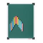ALKOSIGN Platinum Series 1.5ft x 2ft Non-Magnetic Green Chalk Board With Colorful Dustless Chalks (50 Nos)/Writing Board for Kids & Home
