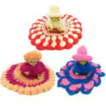 Ecommall Laddu Gopal Winter Dress Size 1 no God Woolen Dress for Khana ji Ladoo Gopal Mix Color Poshak