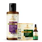 Khadi Organique Pure Lavender & Ylang Ylang Massage Oil & Peppermint Essential Oil - 225 ml