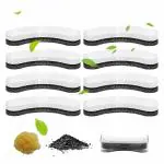 Qpets 8pcs Cat Water Fountain Filters Replacement Cat Fountain Filter Arc-Shaped Washable Pet Fountain Filters with Triple Filtration System Activated Carbon Pet Water Fountain Filters