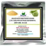 MGBN Gelatin With Wheatgrass Powder 2 In 1 Uses For Face Mask, Hair Removal Skin Care 50 gm