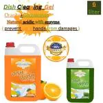 VARUNDA Dish Wash Liquid Detergent 5+1 LTR - Green Lemon & Orange Scented Dish Cleaning Gel Bottles - Effective Dish Cleaner for Sparkling Clean Dishes & Utensils - Powerful Grease Removal & Fresh Citrus Fragrance PACK OF 1