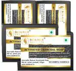 Badahair Handmade Activated Charcoal Soap, 125 G (Pack Of 4)