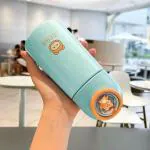 ECOVISTA Thermos Water Bottle, Random Print Cute Animal Glass Double Insulated Glass Thermos Flask Bottle,350 ml Leak-Proof Travel Milk Mug for Juice, Tea ,Pani Ki Bottle [1 pcs]