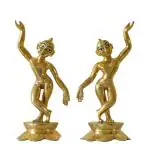 ROYALSTUFFS Brass Gaura Nitai Deities 8