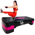 MAPACHE Aerobic Stepper For Men & Women Aerobics & cardiovascular Exercises calf stretching, push-ups, Professional for athletes and gym Color (Shiny Pink)