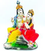 Atut Multicolor Polyvinyl Chloride Radha Krishna Murti, 25.5 Cm