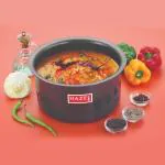 HAZEL Black Aluminium Hard Anodised Tope Patila 1400 ml