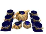 Caffeine Brown Ceramic Tea Sets (Pack Of 15pc)