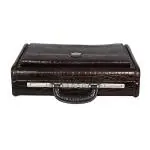 OBANI Men's Leather Secret Briefcase Office Bag | Document Storage Bag | Suitcase Bag for office | Travel Briefcase (Black)