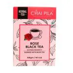CHAI PILA HERBAL ROSE BLACK TEA | FOR HEALTHY & BEAUTFIUL SKIN | 100% ORGANIC with ROSE PETALS | 100gm Pack