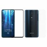 Kite Digital Vivo V17 PRO Back Screen Protective Film Carbon Fiber Skin Transparent Screen Guard Sticker + 5D/6D/11D/21D Black Premium Tempered Glass Screen Protector