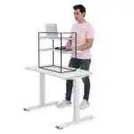 FITIZEN Zen Black & Frosty White Ergonomic Height Adjustable Standing Desk-FITI-150-BW
