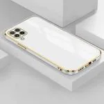 Rakulo Samaung Galaxy M32 4G Electroplated Chrome 6D Back Case Cover |Camera Protection|Shock Proof|Slim Fit (White)