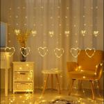 Kuber Industries LED String Light | 5 Heart & 5 Star LED String Lights | Light for Christmas | Light for Weddings | Star Light | Lights for Home Decoration | Warm White
