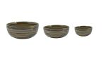 Caffeine Brown Stoneware Serving Bowl (Set Of 3)