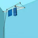 VIMART Stainless Steel Overhead Laundry Drying Rack: Ceiling Mounted Clothes Hanger with Retractable Pulley System and Heavy Duty Hooks ( 6 FEET 6 ROD )