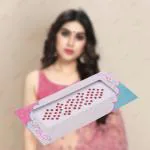 VAMA Red Diamond Stone Velvet Bindi Bindiya Bottu Sindoor Kumkum - 10 CARDS