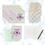 Natal Crafts Handmade (set of 12 blank cards )Marble Paper Blank Thank You Note Mini Greeting Card with 12 Decorative Envelopes (0101, Women's Day D1) | Bulk small Surprise Greeting 8 marchWomens Day office Employees mom Woman boss Girl Friend sister