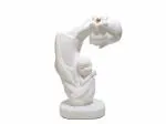 Himalayan Melody Mother Child Love Handcrafted Statue Showpiece Gift Home Decor Office Decor Newborn Baby Child White