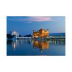 Dharvika Innovations Vinyl Golden Temple, Amritsar Sparkle Coated Self Adhesive Waterproof Painting Without Frame - 24 X 36 Inch